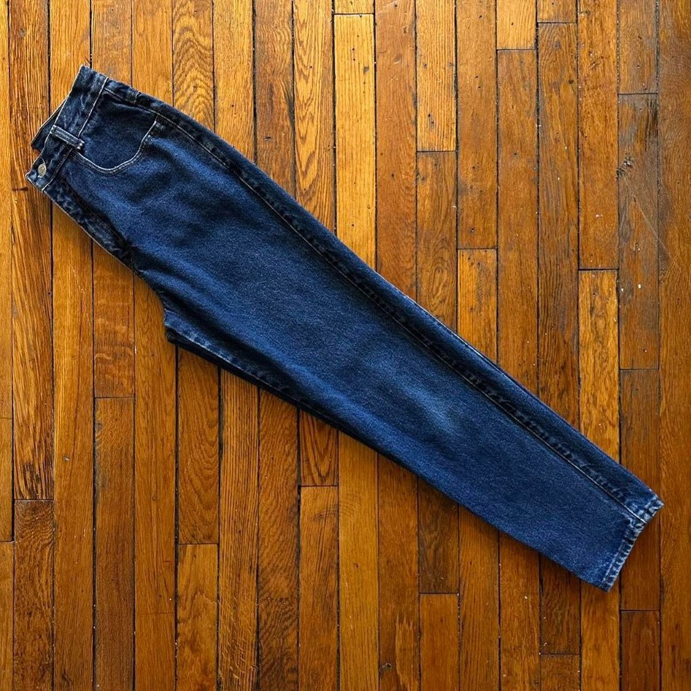 Vintage Early 80s CALVIN Calvin Klein Made USA Women Blue High Rise Faded Jeans - Picture 4 of 8